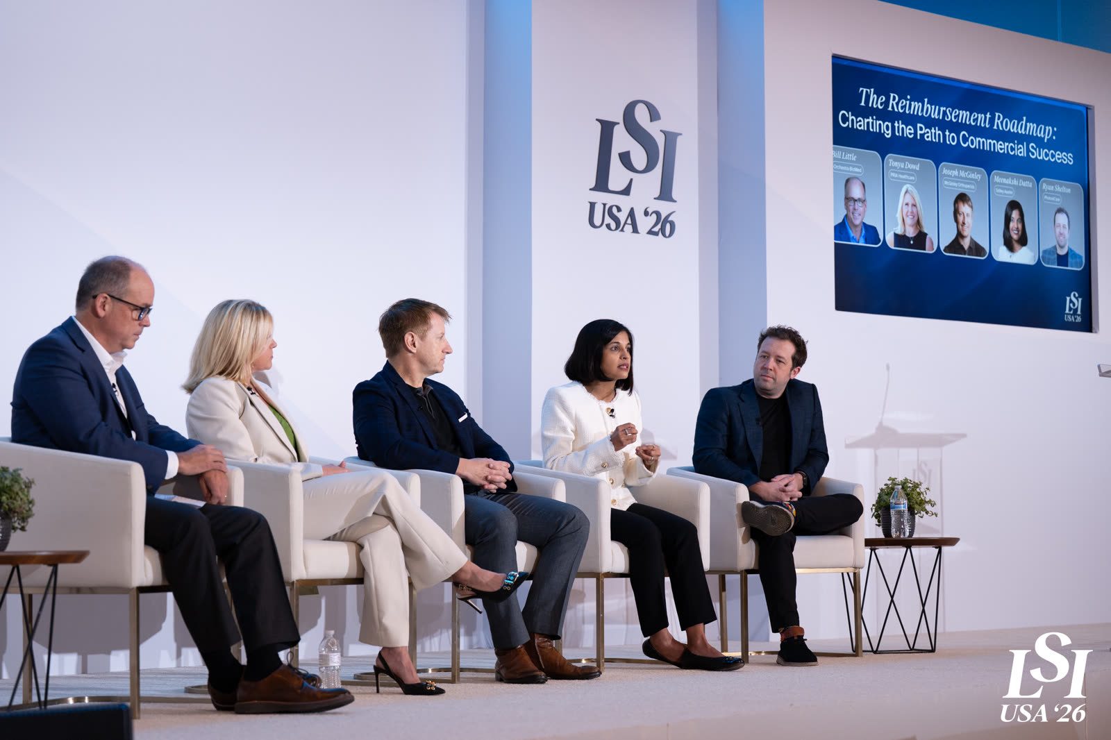The reimbursement panel on stage at LSI USA 2026